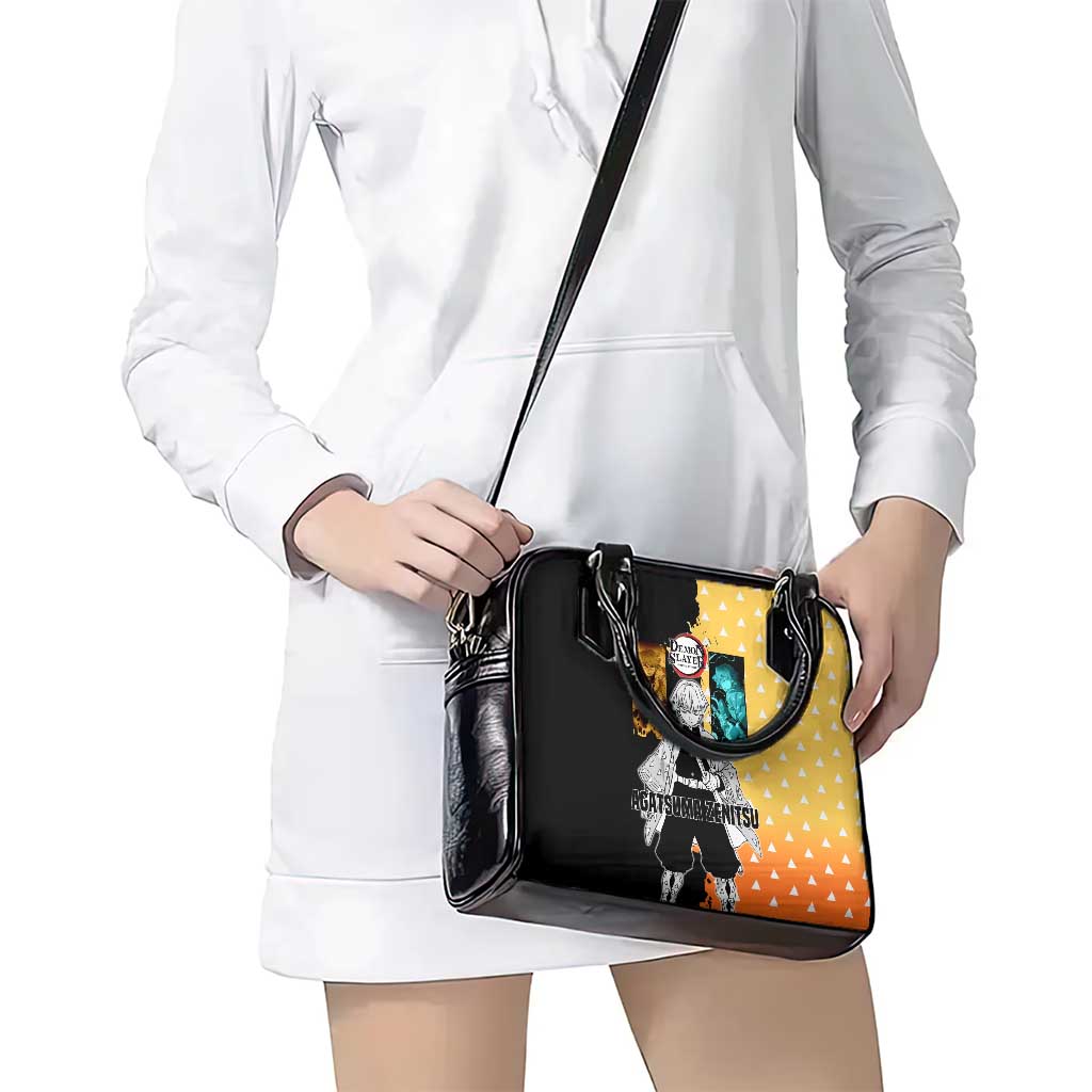 Zenitsu Agatsuma from Demon Slayer Shoulder Handbag with Yellow Lightning Kimono and Thunder Effects Design - The Mazicc