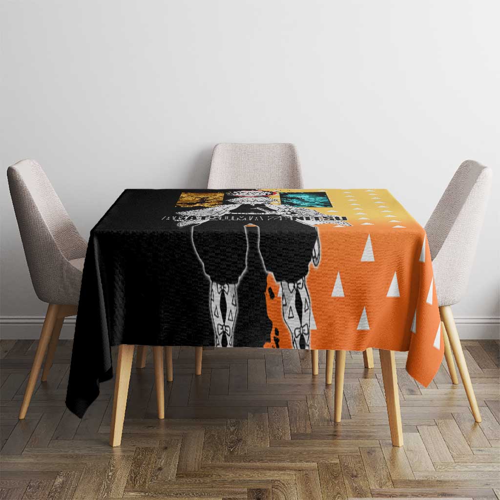 Zenitsu Agatsuma from Demon Slayer Tablecloth with Yellow Lightning Kimono and Thunder Effects Design - The Mazicc