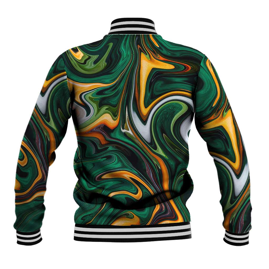 Trippy Green White Power Rangers Baseball Jacket Anime Style