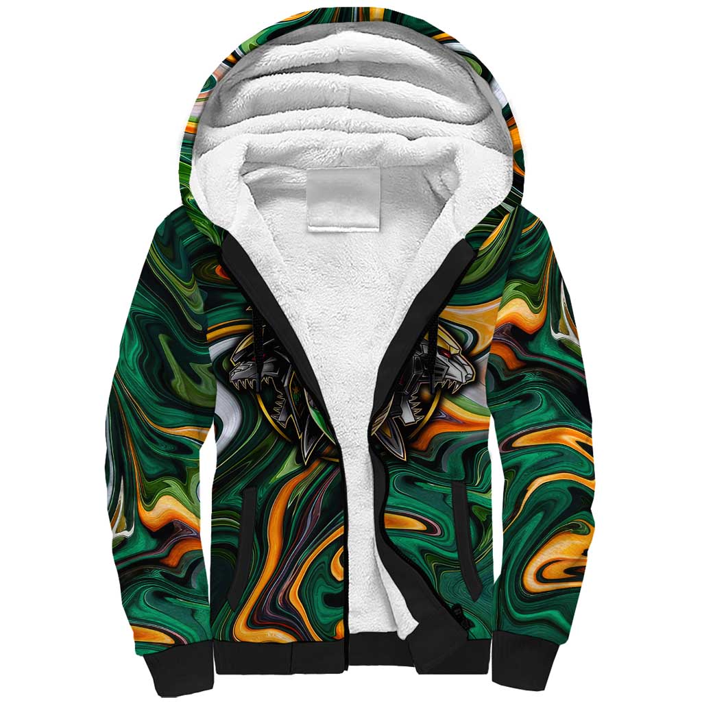 Trippy Green White Power Rangers Sherpa Hoodie Anime Style