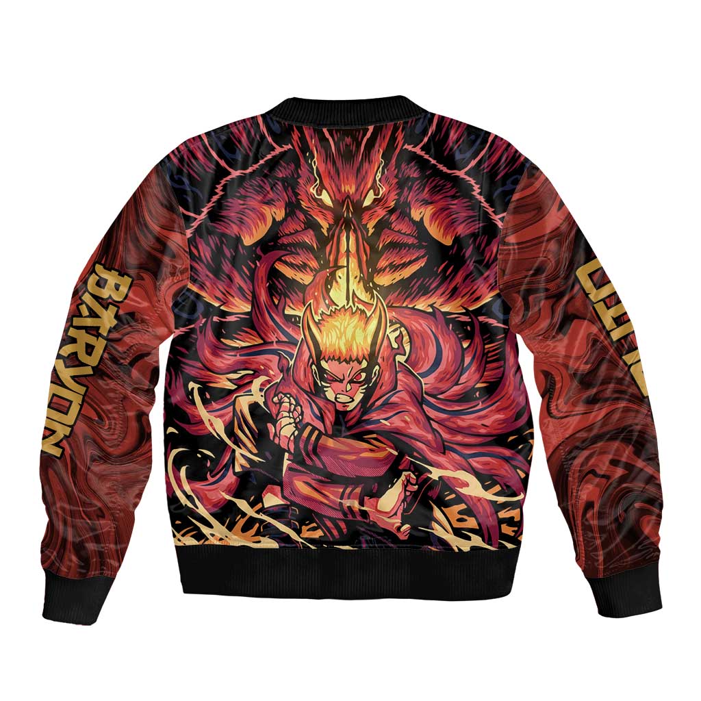 Trippy Naruto Baryon Mode Boruto Bomber Jacket Anime Style