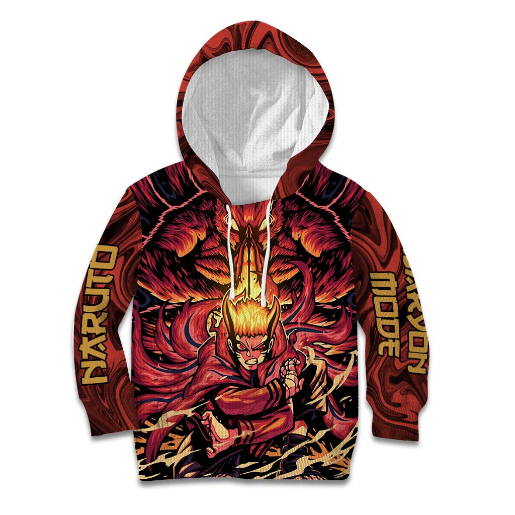 Trippy Naruto Baryon Mode Boruto Kid Hoodie Anime Style