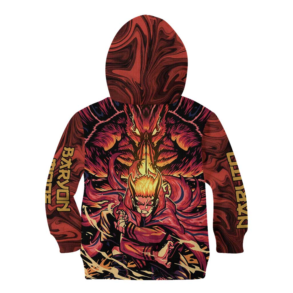 Trippy Naruto Baryon Mode Boruto Kid Hoodie Anime Style