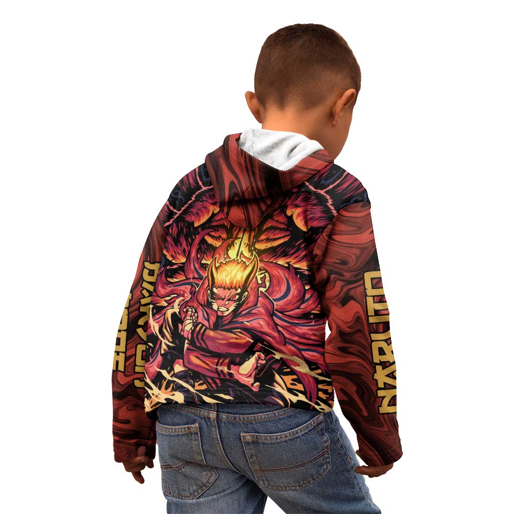 Trippy Naruto Baryon Mode Boruto Kid Hoodie Anime Style