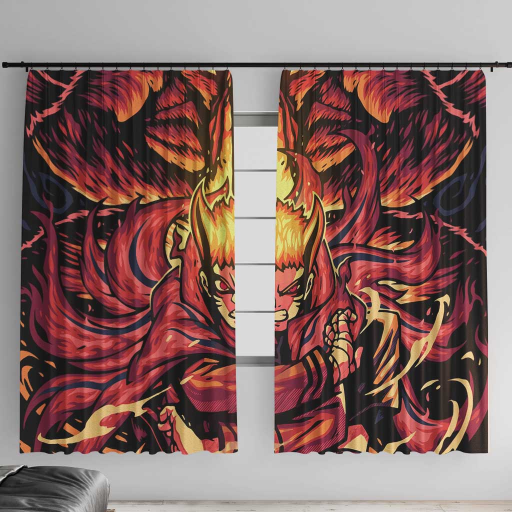 Trippy Naruto Baryon Mode Boruto Window Curtain Anime Style