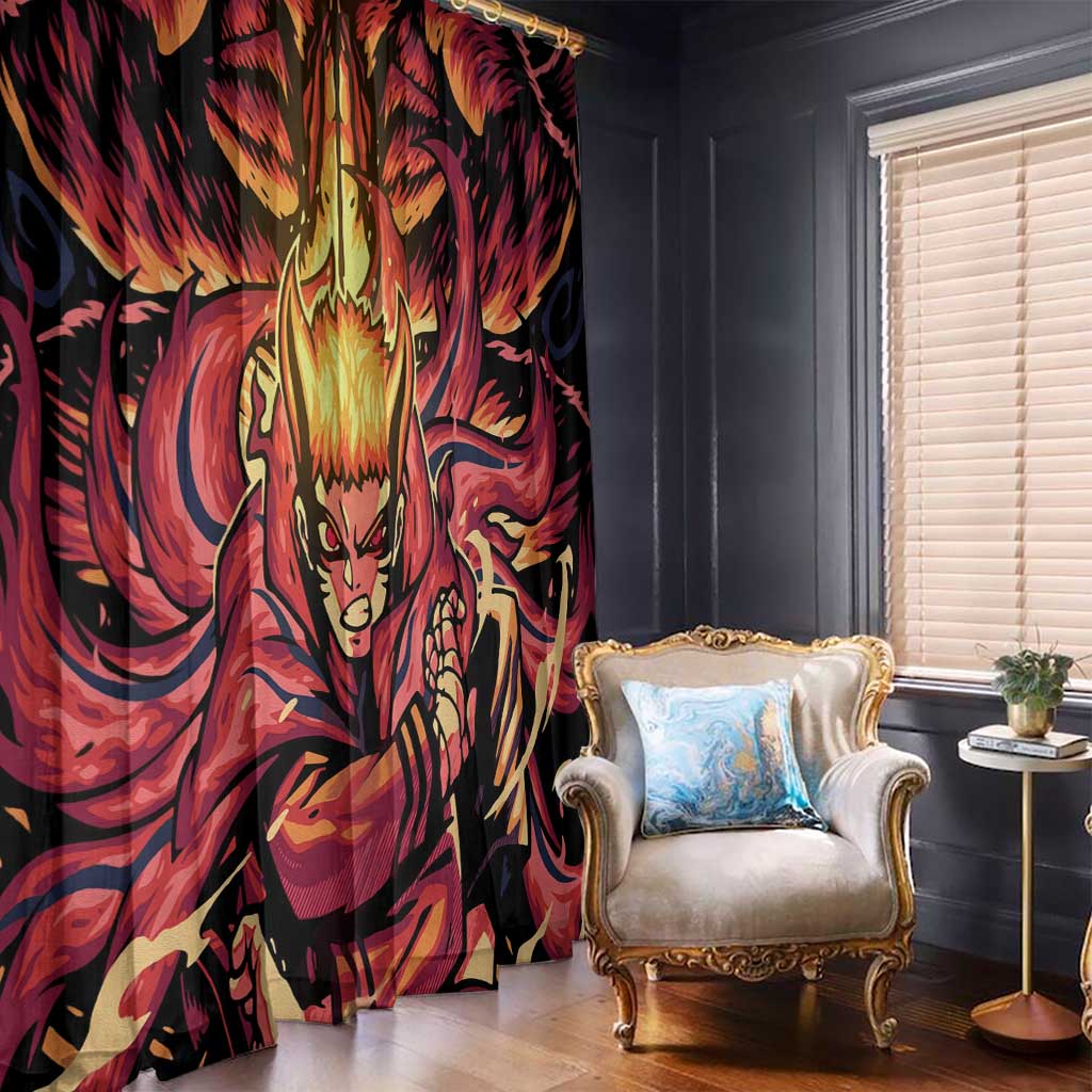 Trippy Naruto Baryon Mode Boruto Window Curtain Anime Style