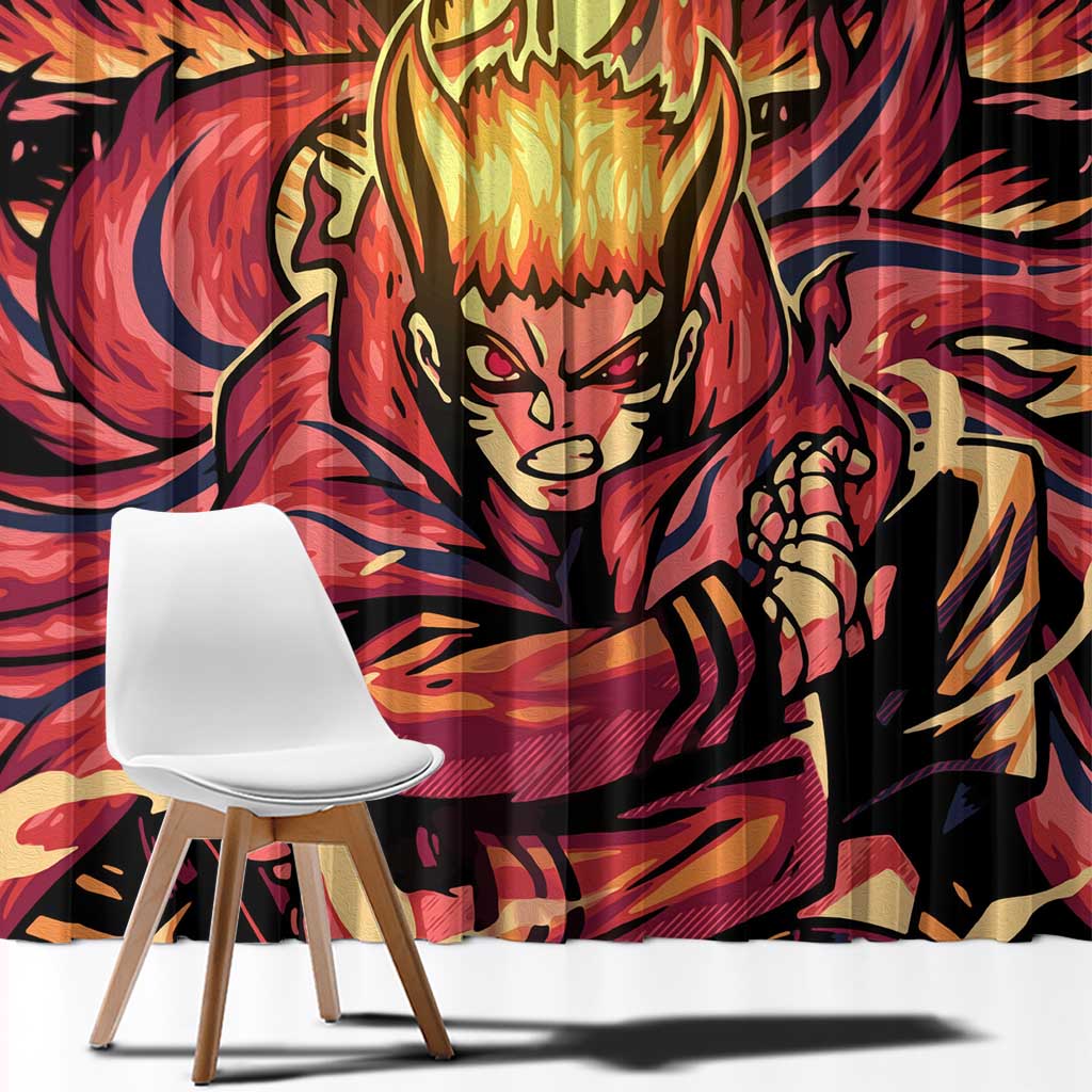 Trippy Naruto Baryon Mode Boruto Window Curtain Anime Style