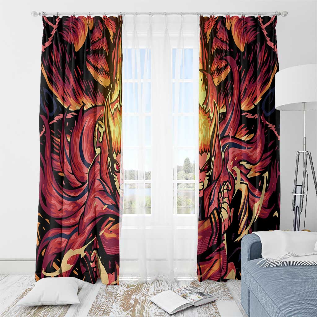 Trippy Naruto Baryon Mode Boruto Window Curtain Anime Style