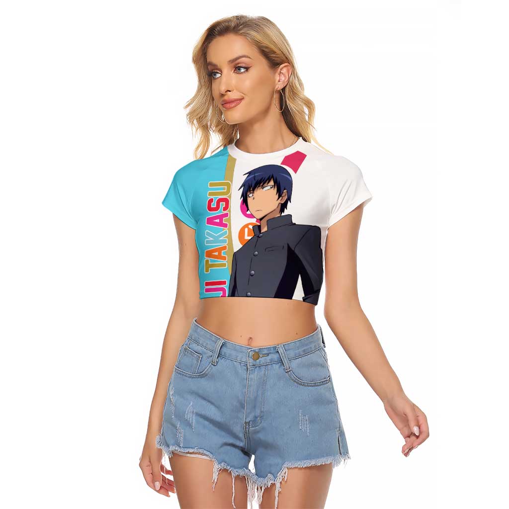 Ryuuji Takasu - Toradora Raglan Cropped T Shirt Anime Style