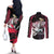 Shunsui Kyoraku - Bleach Couples Matching Off The Shoulder Long Sleeve Dress and Long Sleeve Button Shirt Anime Style