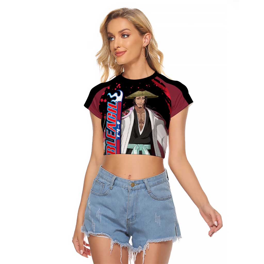 Shunsui Kyoraku - Bleach Raglan Cropped T Shirt Anime Style