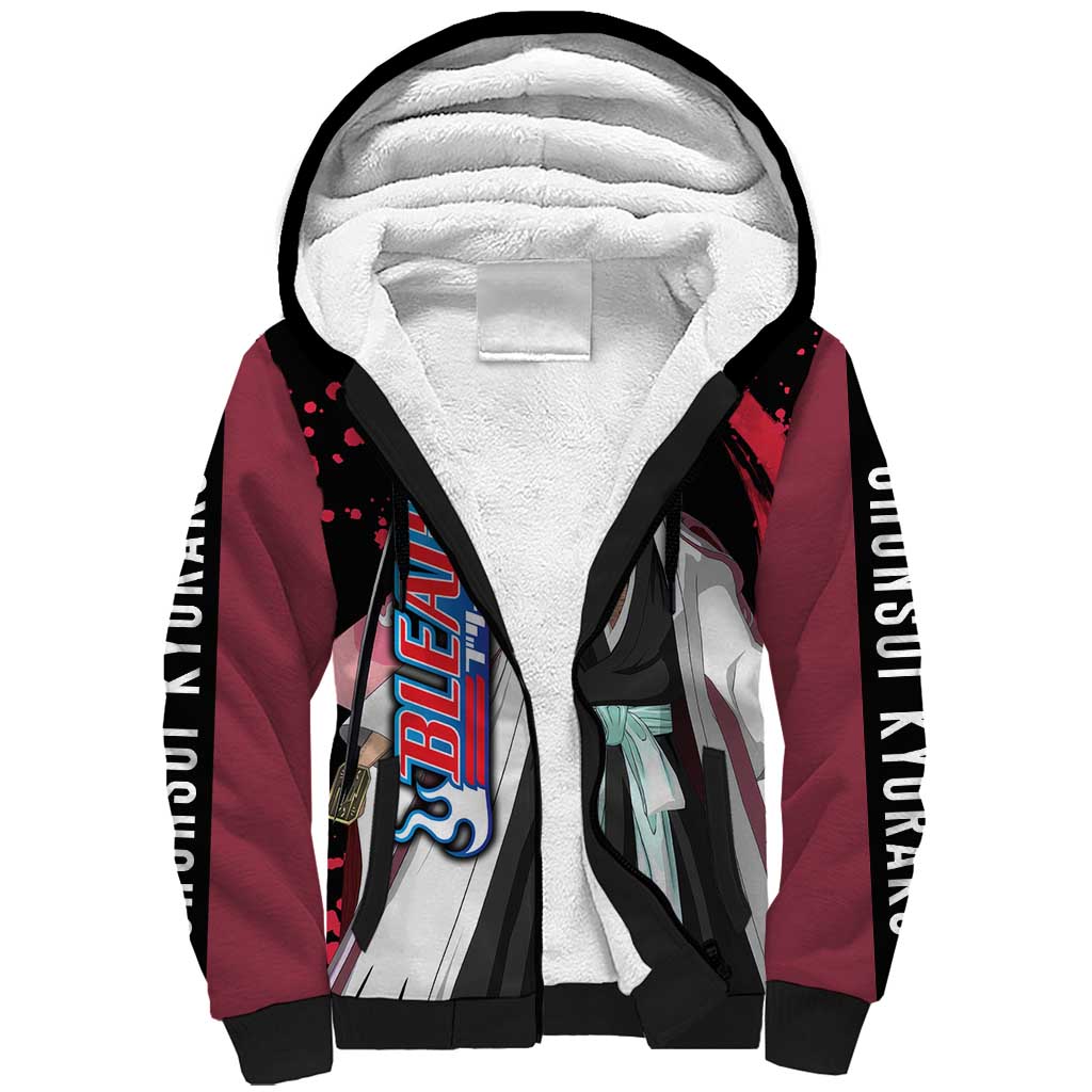 Shunsui Kyoraku - Bleach Sherpa Hoodie Anime Style