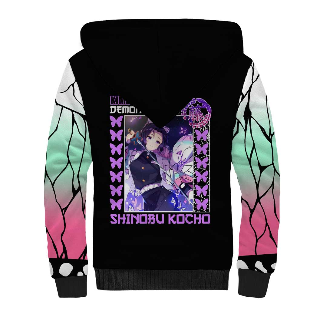 Kocho Shinobu Demon Slayer Sherpa Hoodie Anime Style