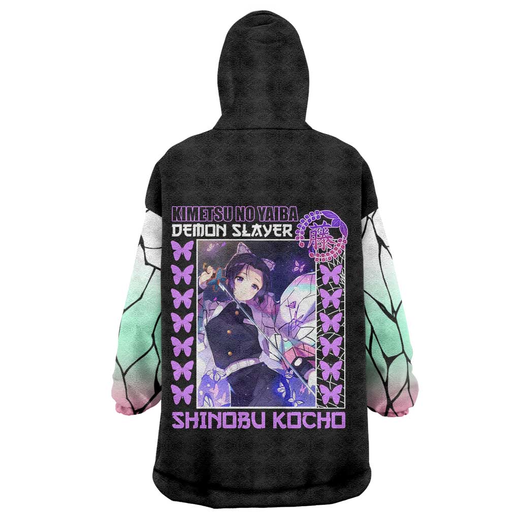 Kocho Shinobu Demon Slayer Wearable Blanket Hoodie Anime Style