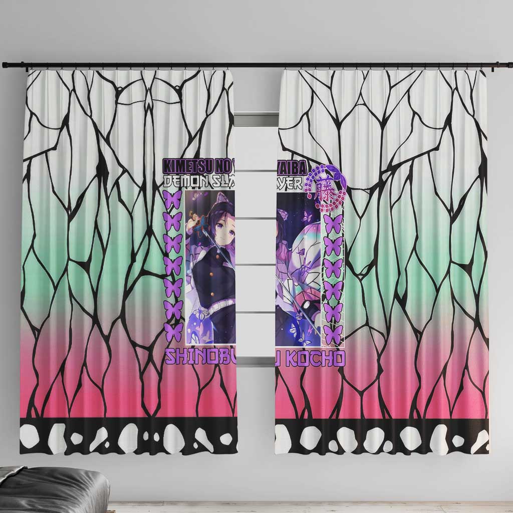 Kocho Shinobu Demon Slayer Window Curtain Anime Style