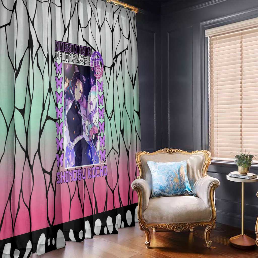 Kocho Shinobu Demon Slayer Window Curtain Anime Style