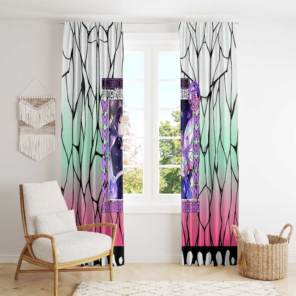 Kocho Shinobu Demon Slayer Window Curtain Anime Style