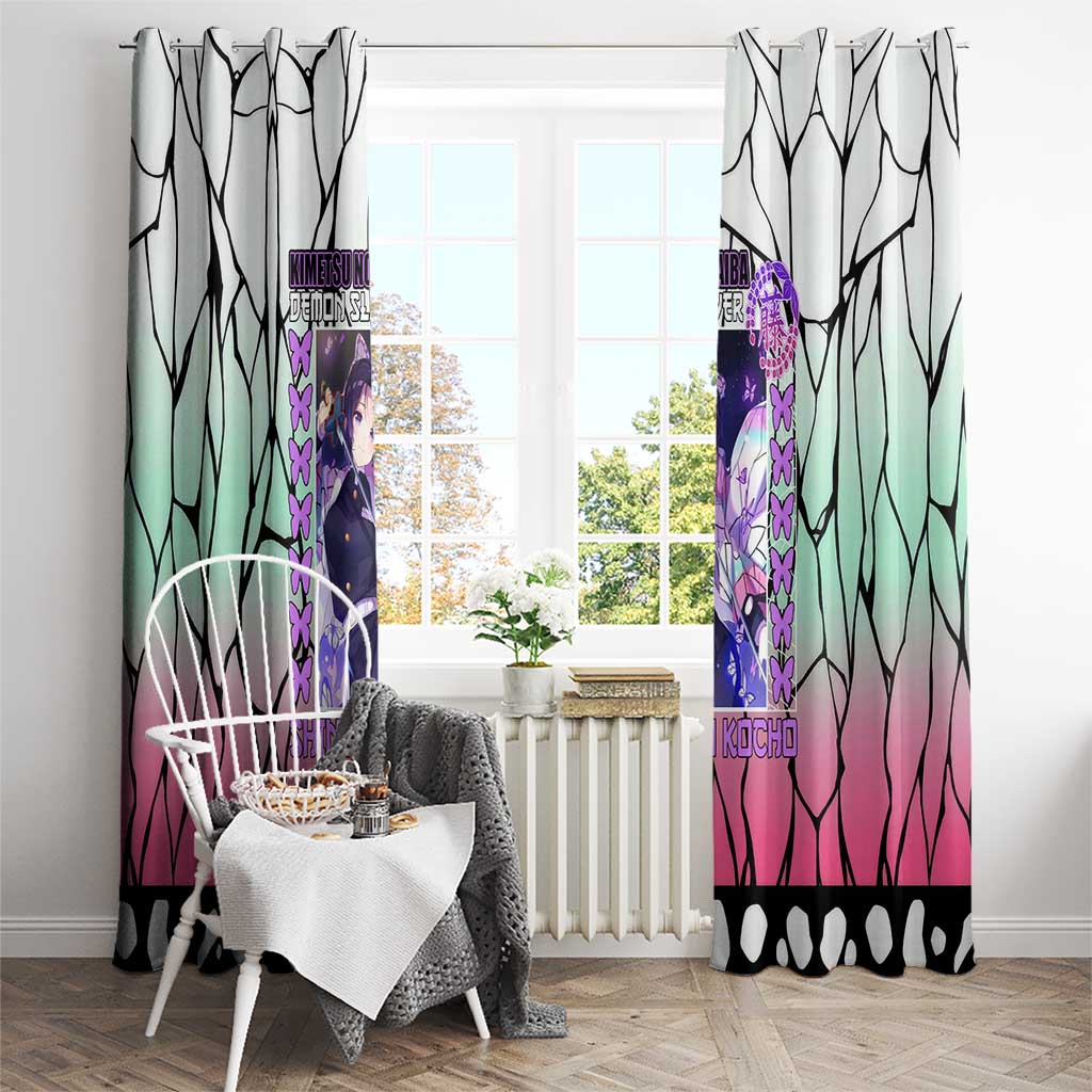 Kocho Shinobu Demon Slayer Window Curtain Anime Style
