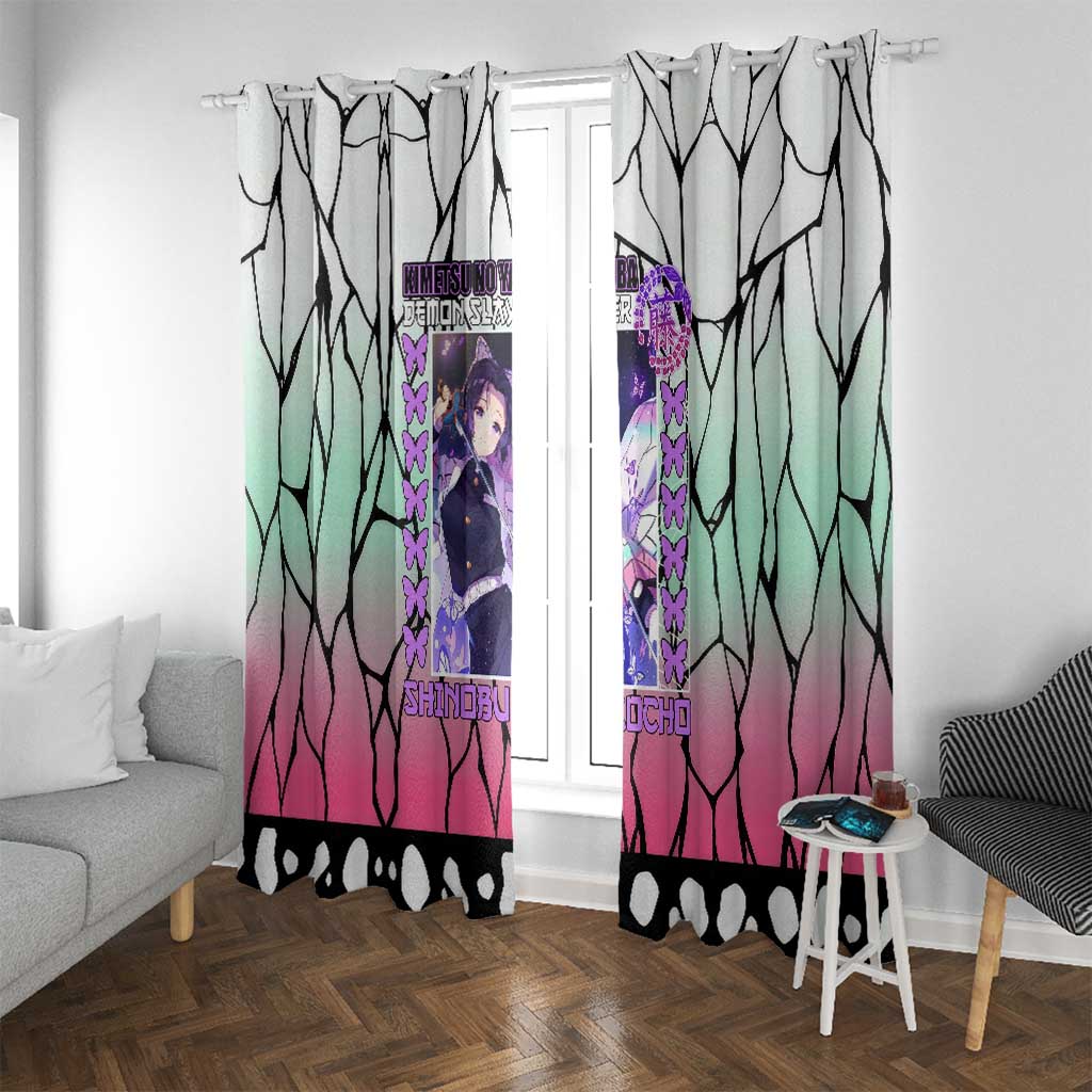 Kocho Shinobu Demon Slayer Window Curtain Anime Style