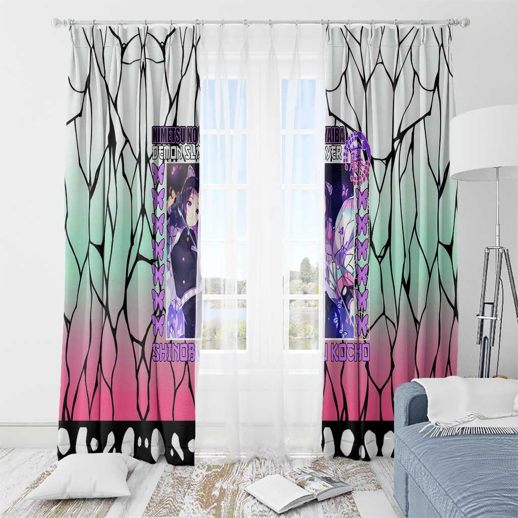 Kocho Shinobu Demon Slayer Window Curtain Anime Style