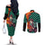Tanjiro Sun Breathing - Demon Slayer Couples Matching Off The Shoulder Long Sleeve Dress and Long Sleeve Button Shirt Anime Style