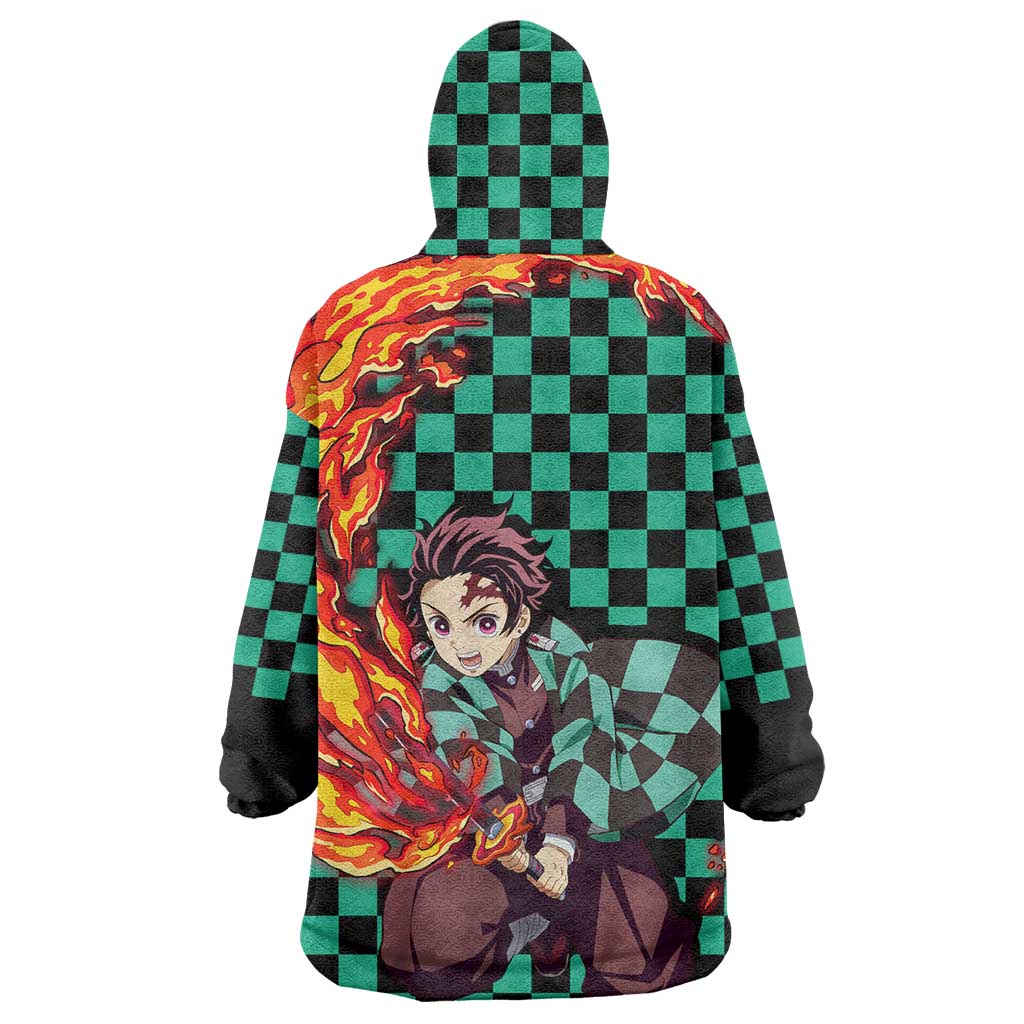 Tanjiro Sun Breathing - Demon Slayer Wearable Blanket Hoodie Anime Style