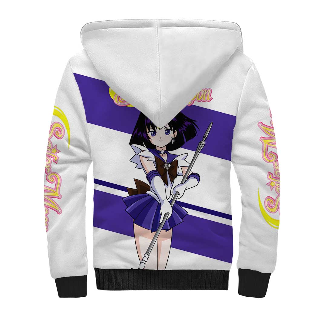 Sailor Saturn - Sailor Moon Sherpa Hoodie Anime Style