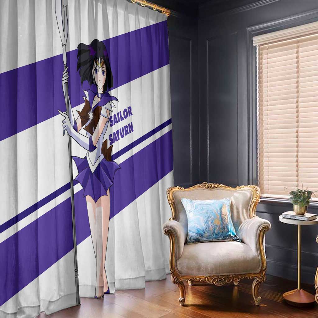 Sailor Saturn - Sailor Moon Window Curtain Anime Style