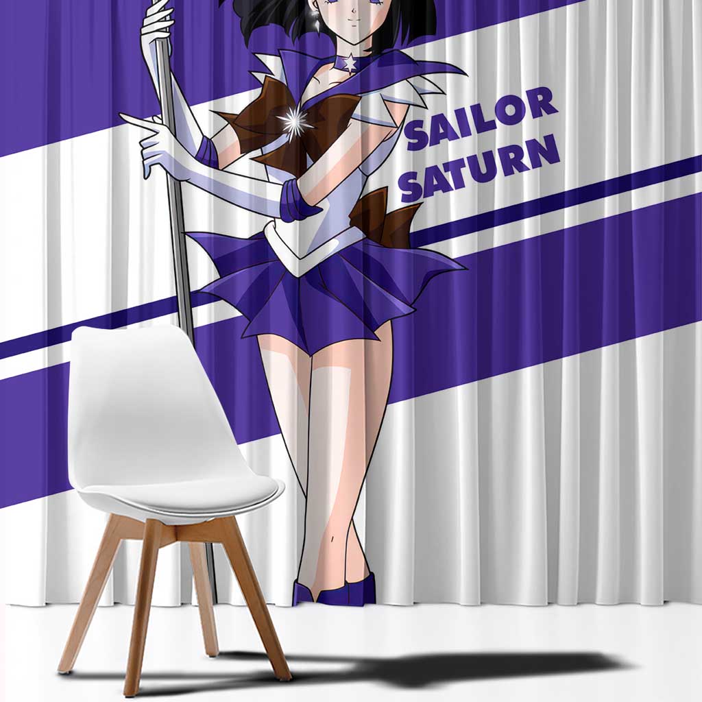 Sailor Saturn - Sailor Moon Window Curtain Anime Style