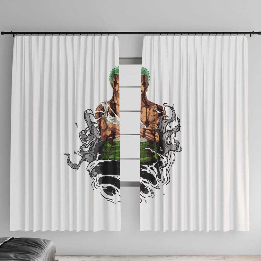 Roronoa Zoro - Straw Hat - One Piece Window Curtain Anime Style