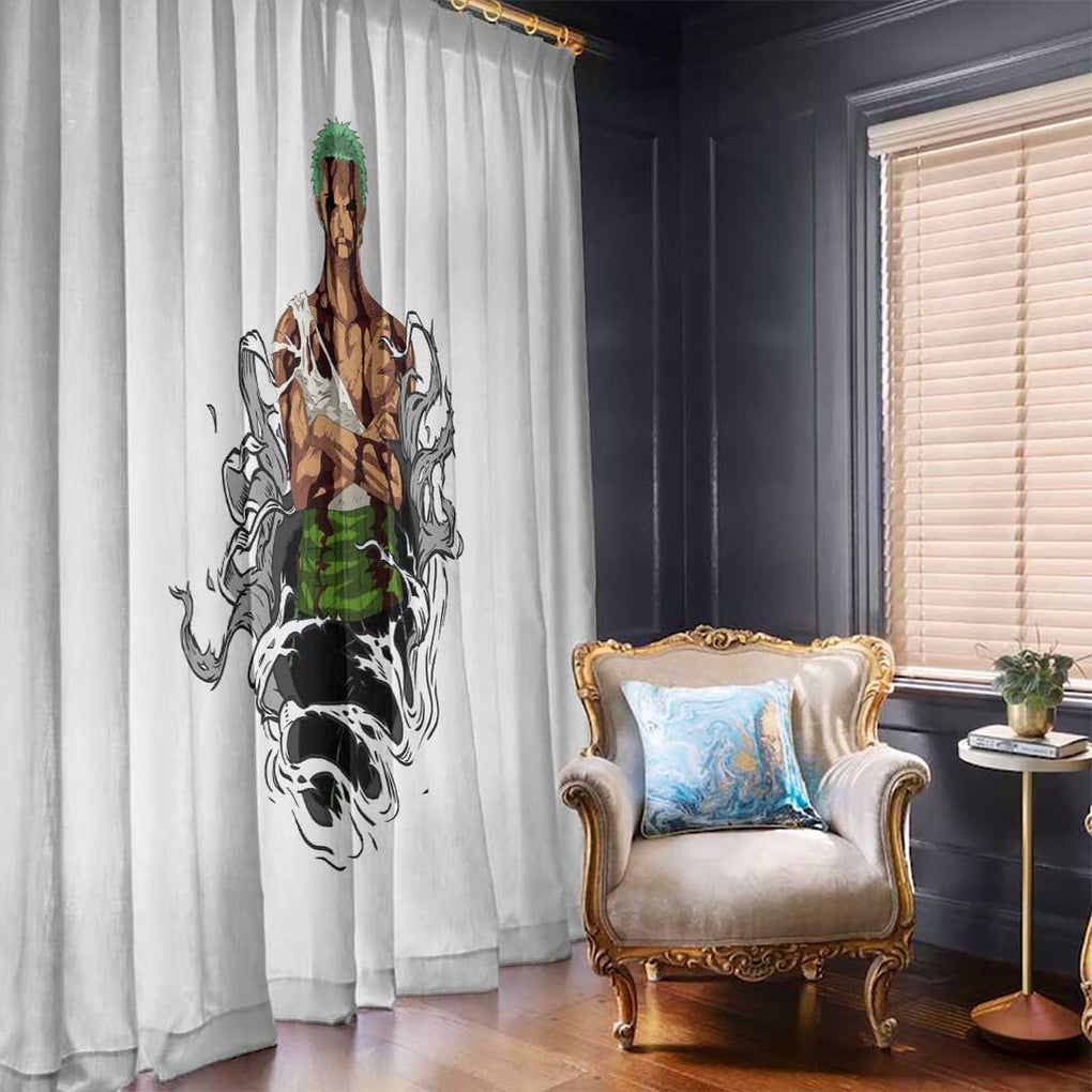 Roronoa Zoro - Straw Hat - One Piece Window Curtain Anime Style