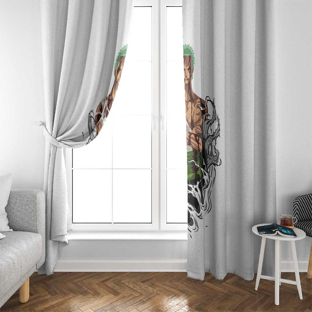 Roronoa Zoro - Straw Hat - One Piece Window Curtain Anime Style