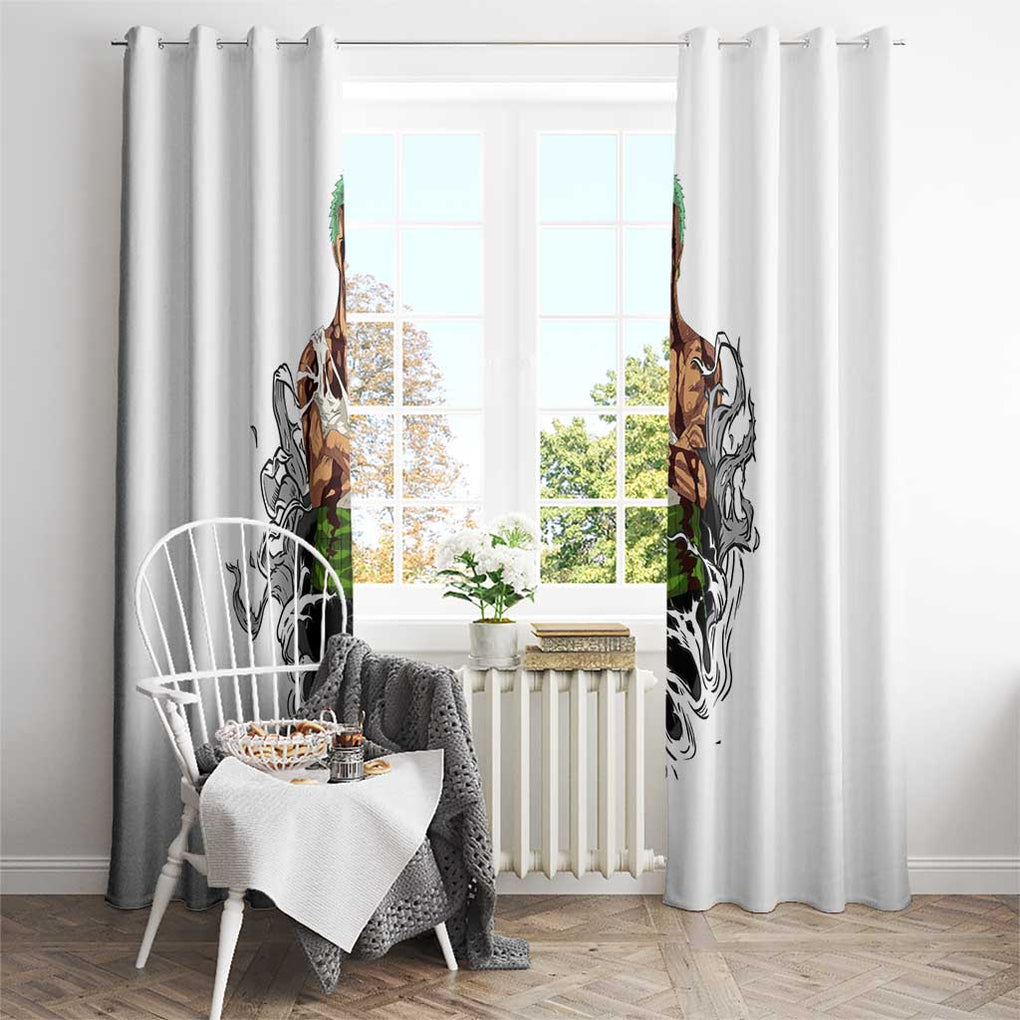 Roronoa Zoro - Straw Hat - One Piece Window Curtain Anime Style