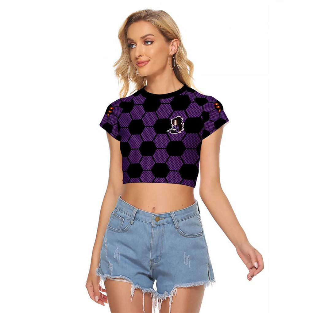 Kokushibo Mix Uniform - Demon Slayer Raglan Cropped T Shirt Anime Style