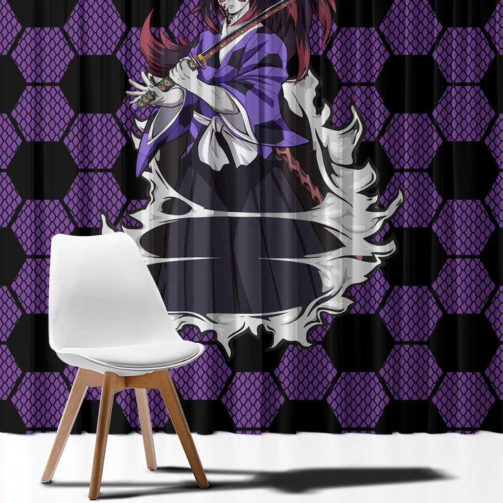 Kokushibo Mix Uniform - Demon Slayer Window Curtain Anime Style