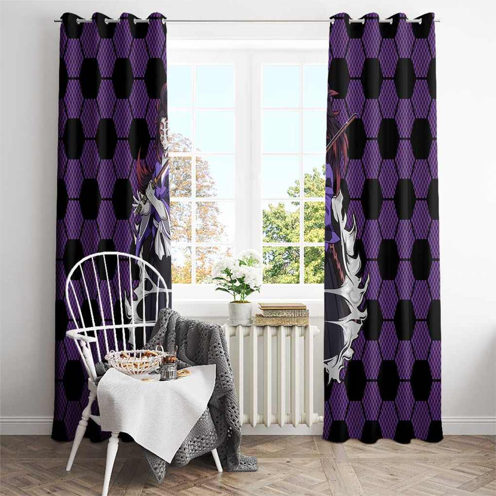 Kokushibo Mix Uniform - Demon Slayer Window Curtain Anime Style