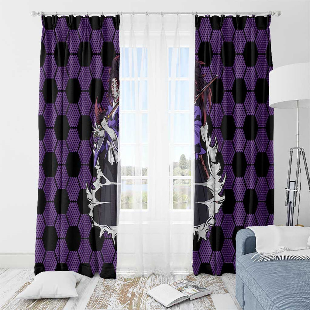 Kokushibo Mix Uniform - Demon Slayer Window Curtain Anime Style