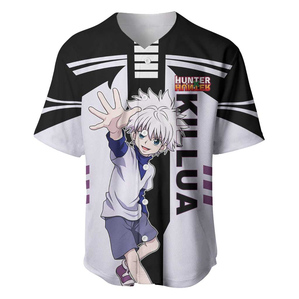 Killua Zoldyck from Hunter x Hunter Baseball Jersey with Lightning Aura and Agile Combat Pose Design - The Mazicc