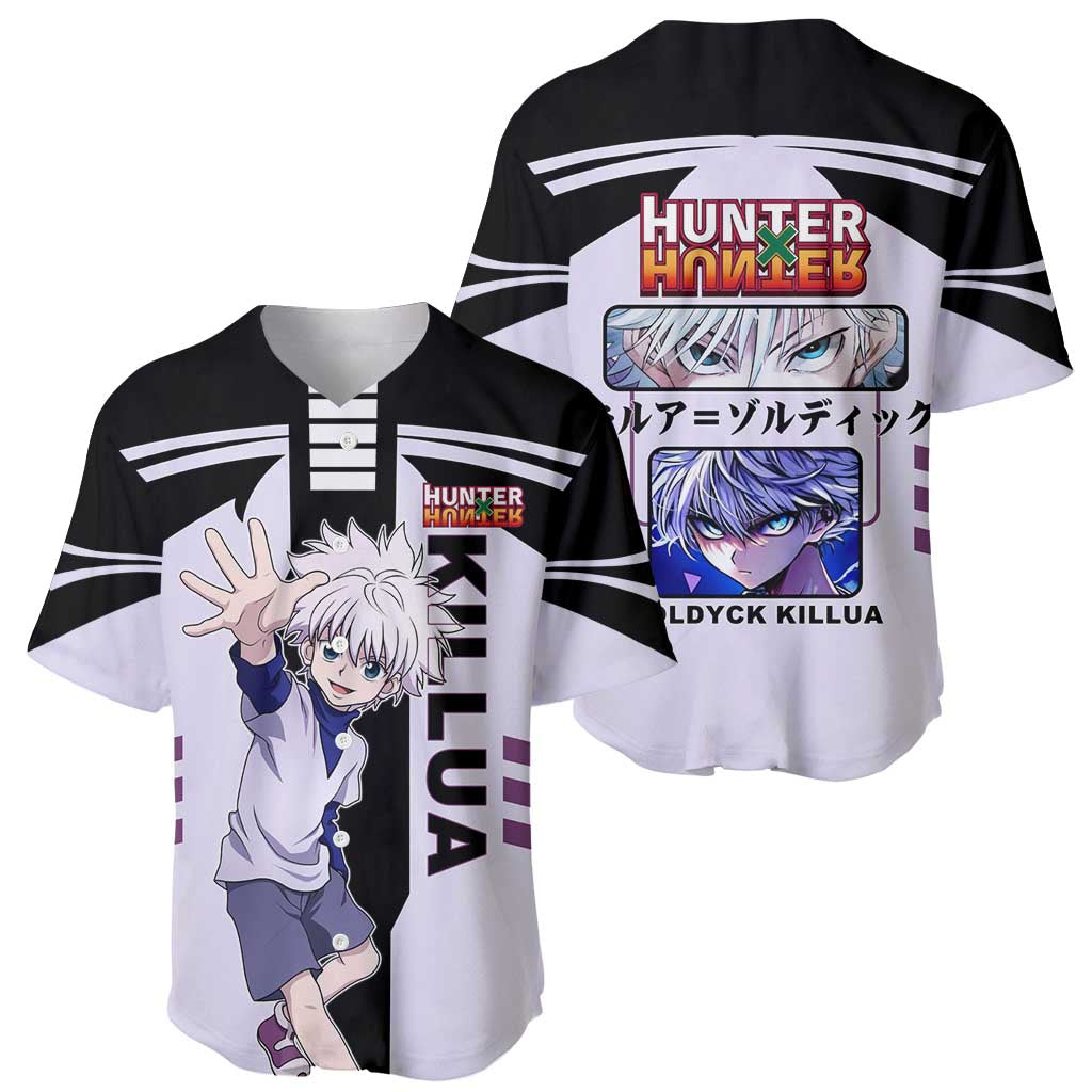 Killua Zoldyck from Hunter x Hunter Baseball Jersey with Lightning Aura and Agile Combat Pose Design - The Mazicc