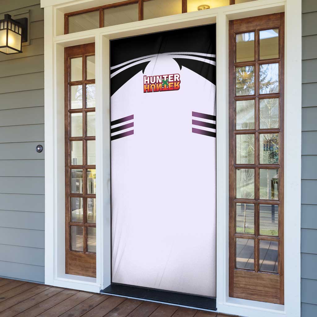 Killua Zoldyck from Hunter x Hunter Door Cover with Lightning Aura and Agile Combat Pose Design - The Mazicc