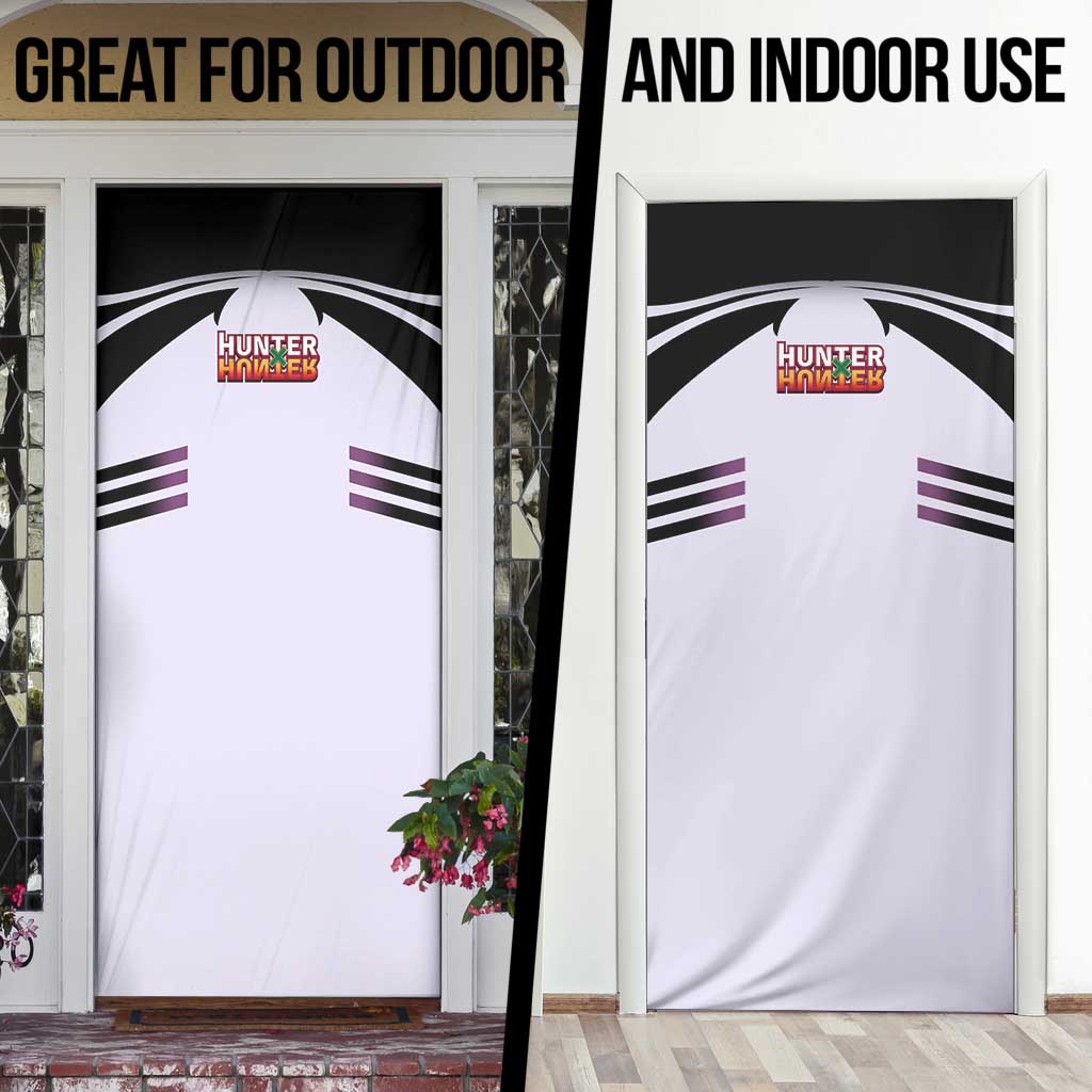 Killua Zoldyck from Hunter x Hunter Door Cover with Lightning Aura and Agile Combat Pose Design - The Mazicc