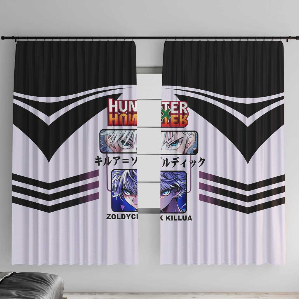 Killua Zoldyck from Hunter x Hunter Window Curtain with Lightning Aura and Agile Combat Pose Design - The Mazicc