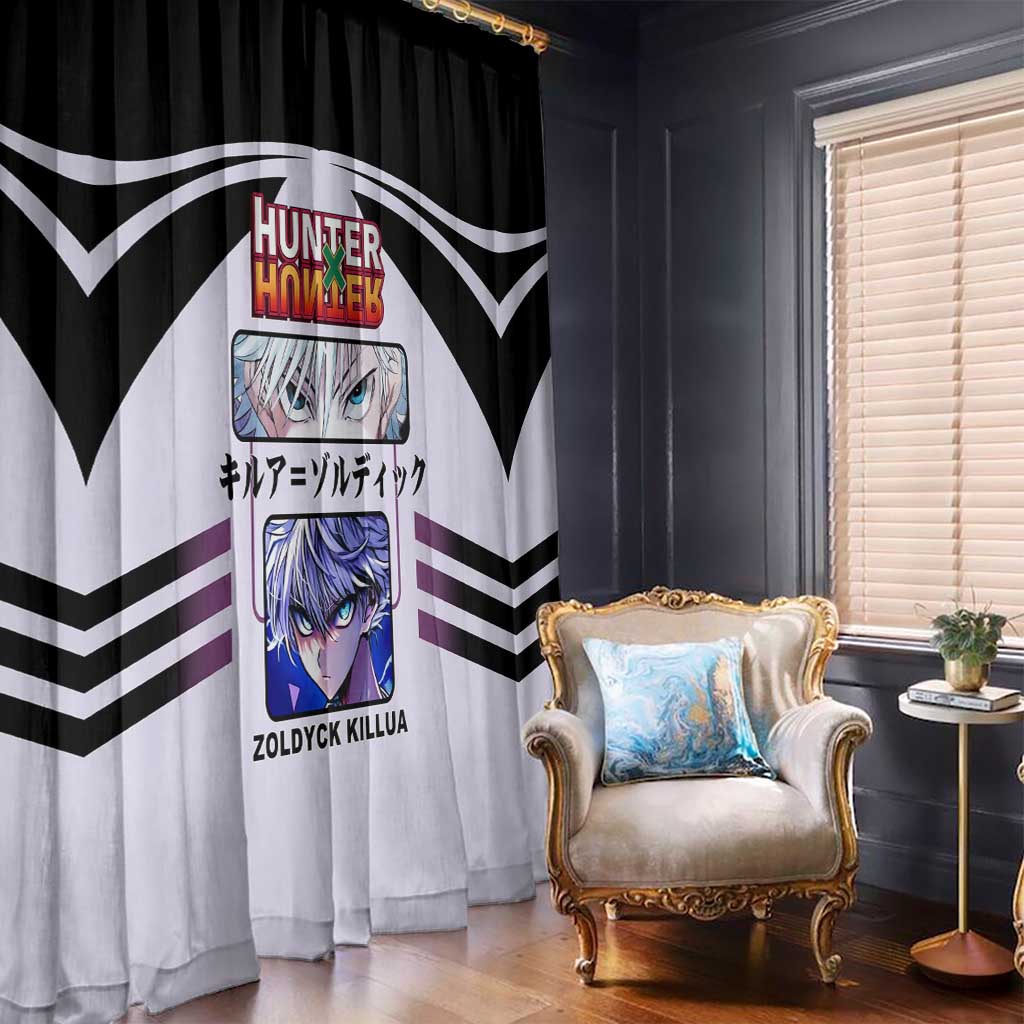 Killua Zoldyck from Hunter x Hunter Window Curtain with Lightning Aura and Agile Combat Pose Design - The Mazicc