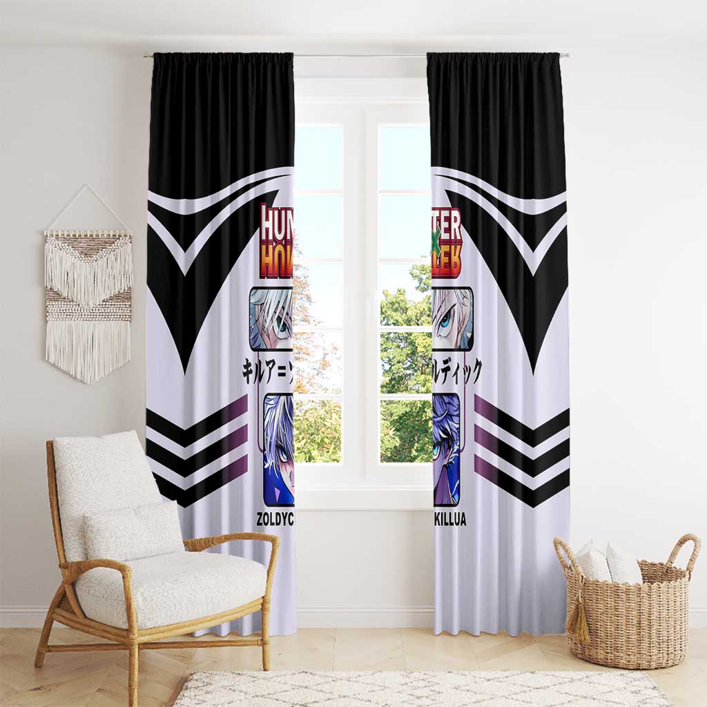 Killua Zoldyck from Hunter x Hunter Window Curtain with Lightning Aura and Agile Combat Pose Design - The Mazicc