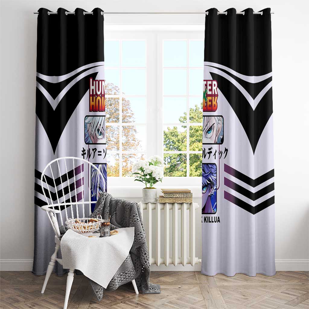 Killua Zoldyck from Hunter x Hunter Window Curtain with Lightning Aura and Agile Combat Pose Design - The Mazicc