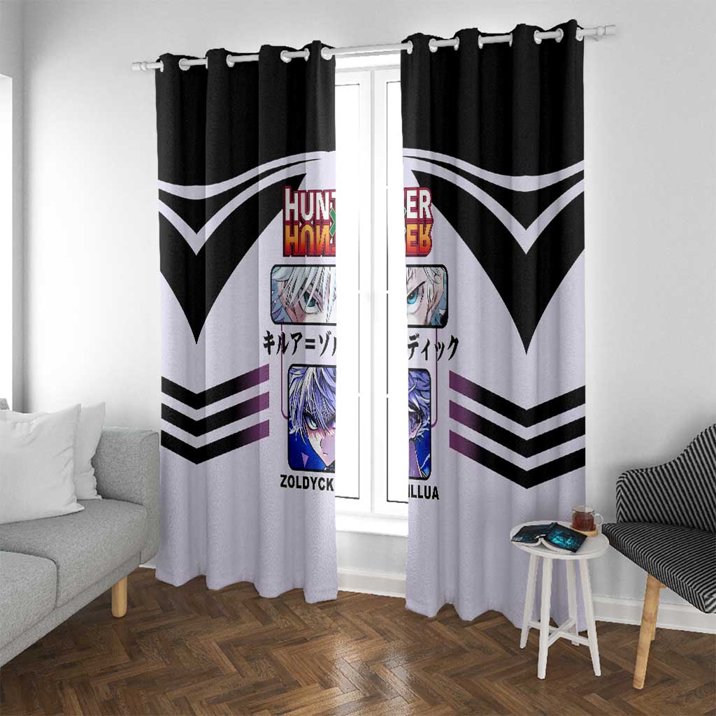 Killua Zoldyck from Hunter x Hunter Window Curtain with Lightning Aura and Agile Combat Pose Design - The Mazicc