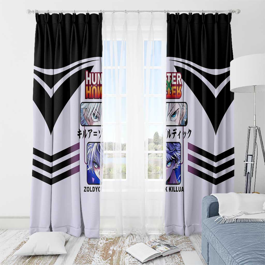 Killua Zoldyck from Hunter x Hunter Window Curtain with Lightning Aura and Agile Combat Pose Design - The Mazicc