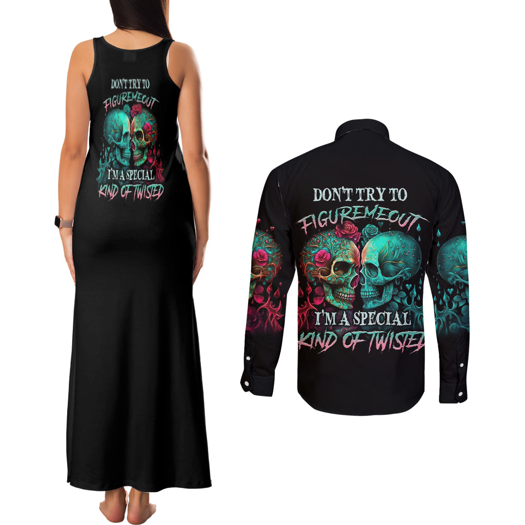 dont-try-to-figure-me-out-skull-couples-matching-tank-maxi-dress-and-long-sleeve-button-shirt
