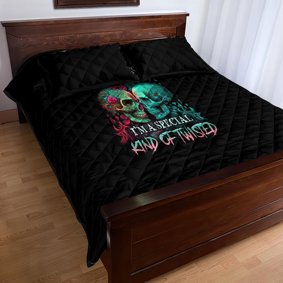 dont-try-to-figure-me-out-skull-quilt-bed-set