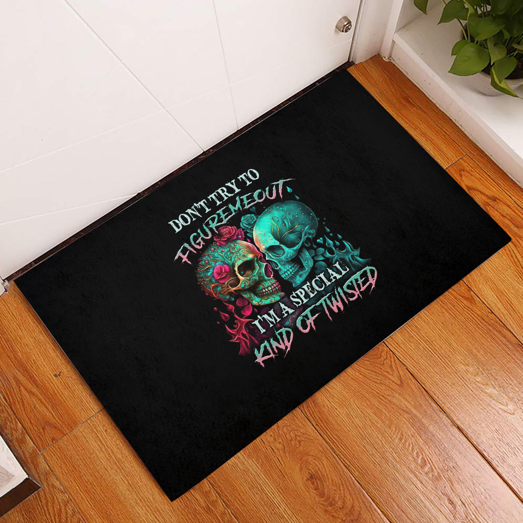 dont-try-to-figure-me-out-skull-rubber-doormat